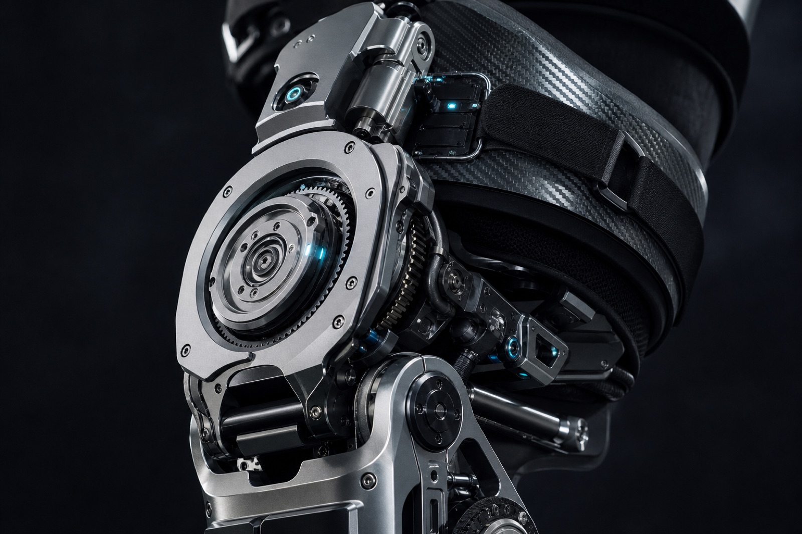 EXOPRO actuator and carbon frame close-up